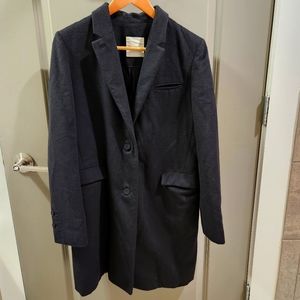 Cashmere wool black coat